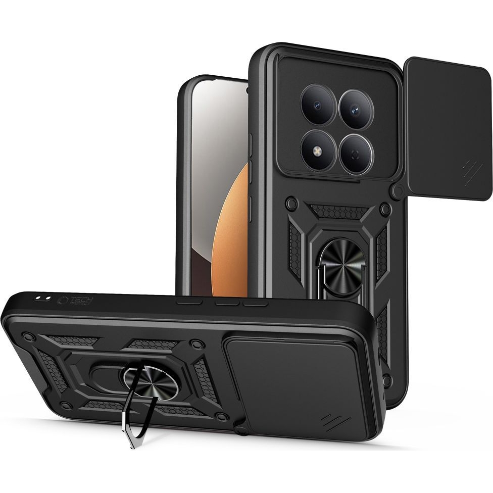 Tech-Protect Camshield Pro to eleganckie etui w kolorze czarnym do Xiaomi Redmi Note 15 Pro 5G.